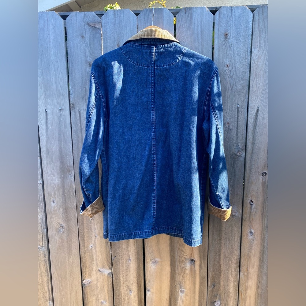 Saks Fifth Avenue Vintage Real Clothes Indigo Denim Barn Jacket - Picture 3 of 4